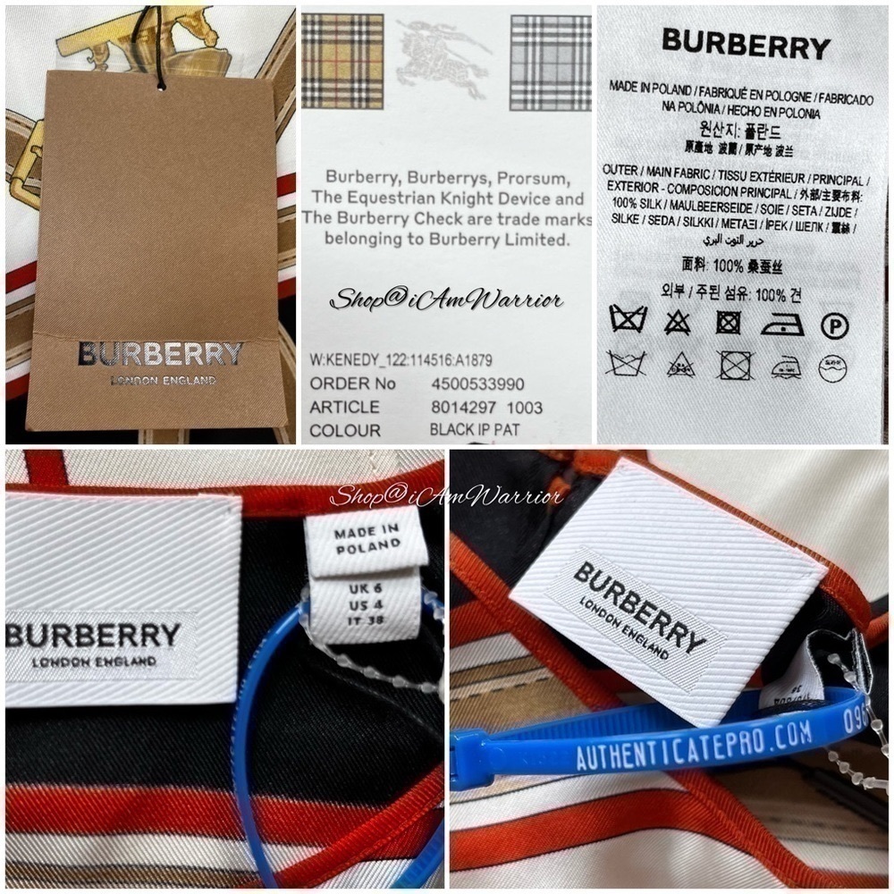 Burberry NWT silk shift dress in equestrian archive scarf print *shop@iamwarrior - Picture 12 of 13